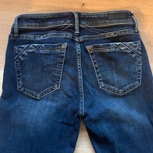 Mid Rise Buckle Black Jeans